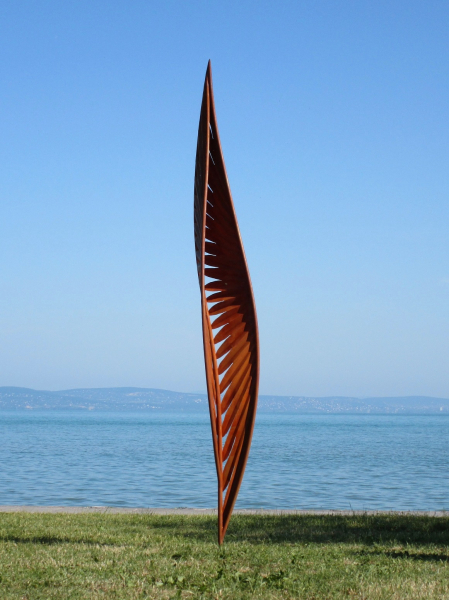 Feather artwork garden rusty